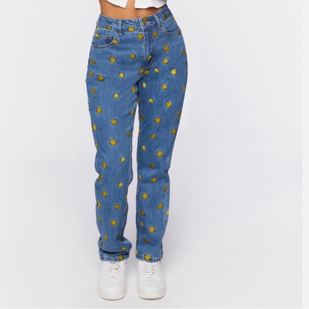 Forever21 Smiley Face Jeans (never worn)